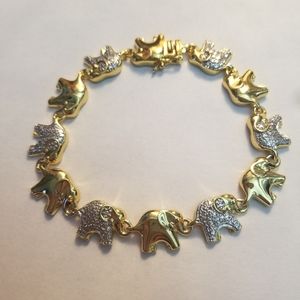 Gold Vermeil Elephant Bracelet